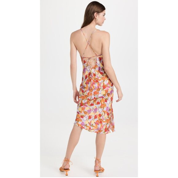 Fame and Partners Fruit Print The Teagan Midi Dress NWT -  SIZE 0 - Picture 2 of 9